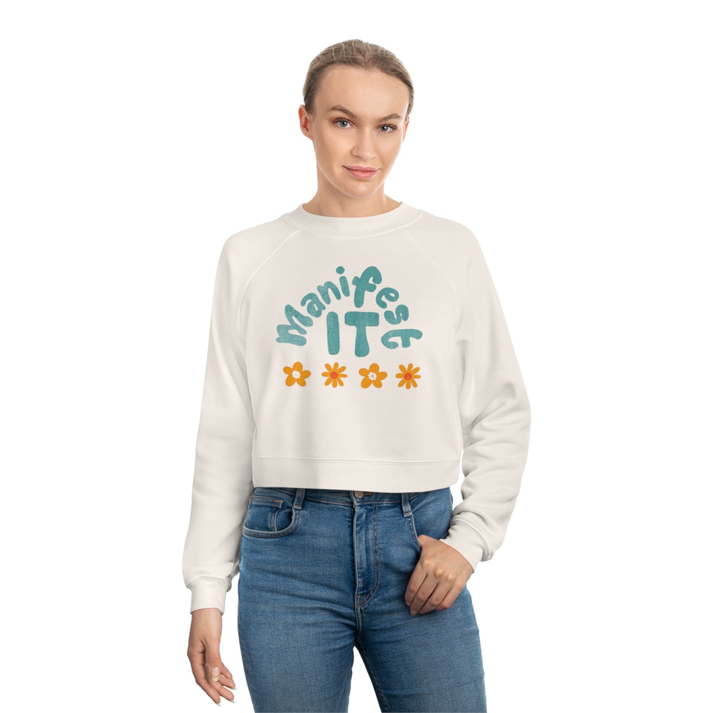 Yoga Saves Womens Fleece Cropped Pullover