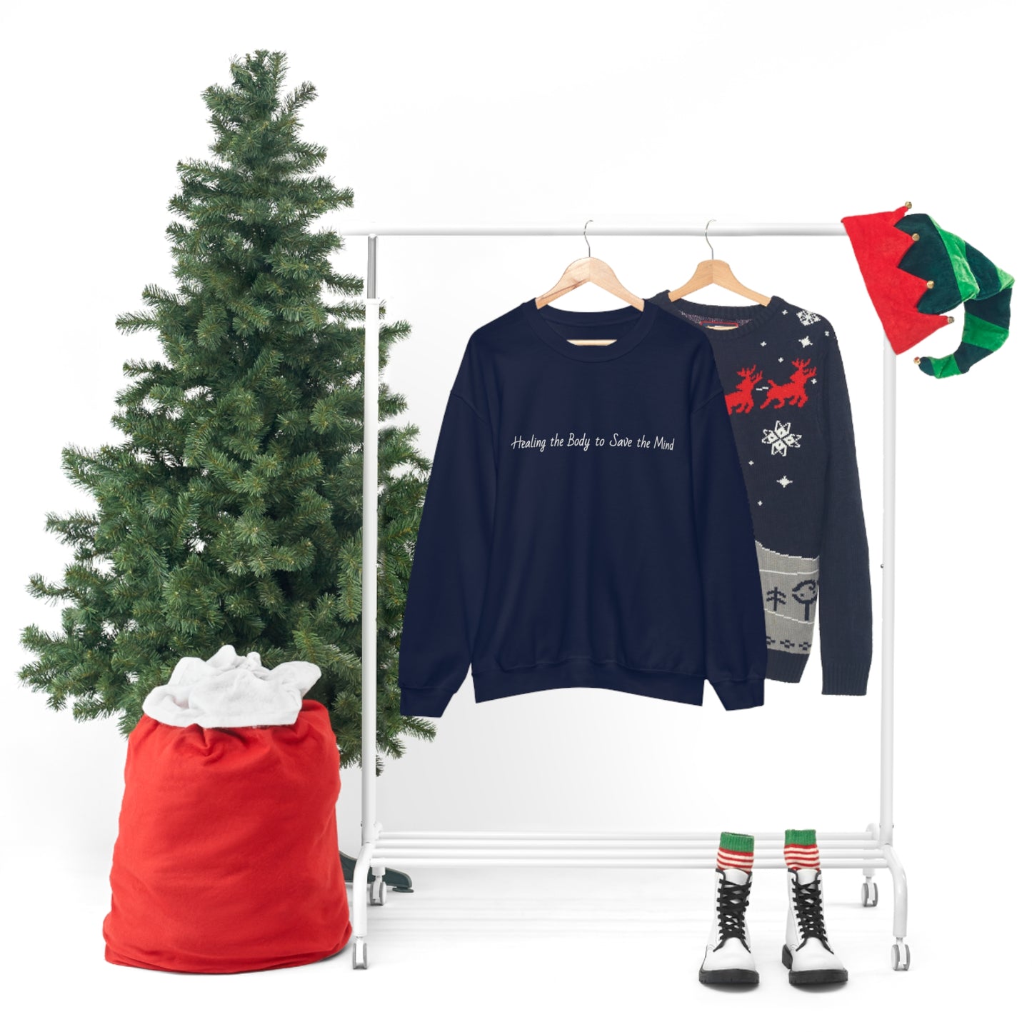 Crewneck Barbell Saves Sweatshirt