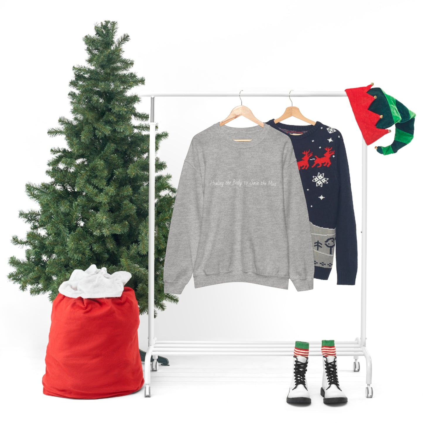 Crewneck Barbell Saves Sweatshirt