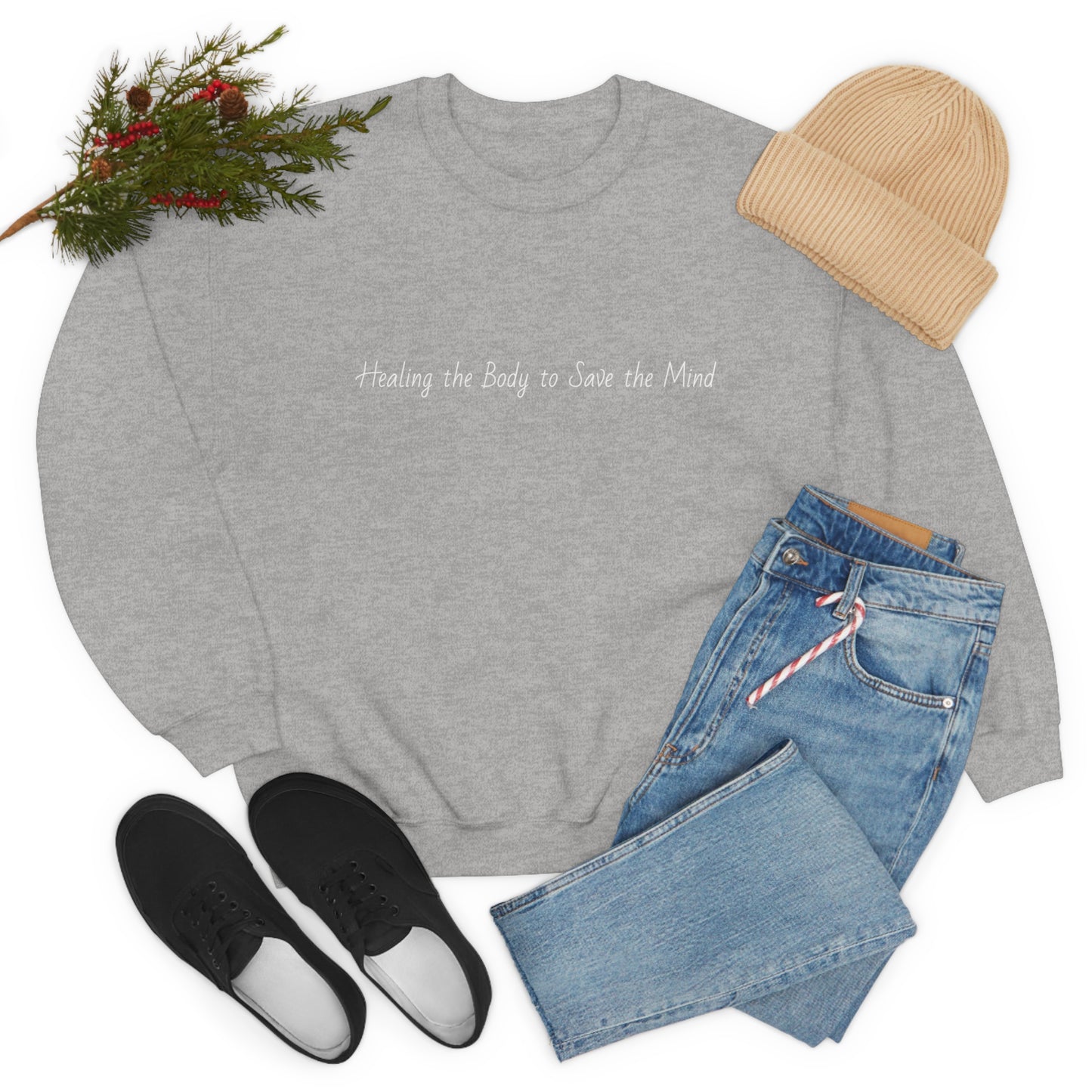 Crewneck Barbell Saves Sweatshirt
