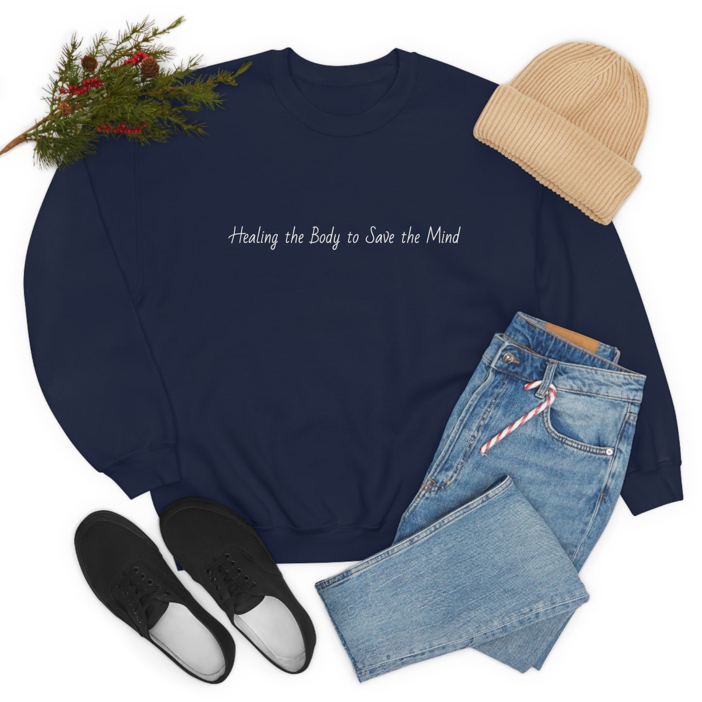 Crewneck Barbell Saves Sweatshirt