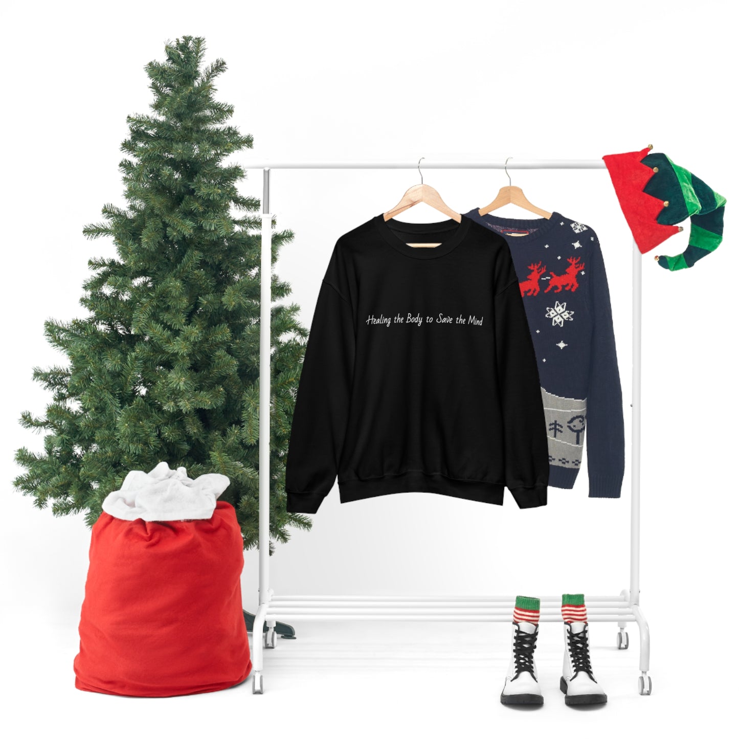 Crewneck Barbell Saves Sweatshirt